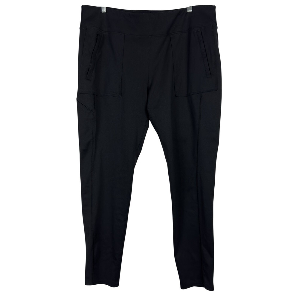 Ridgecut Toughwear Pants Women XL Black Utility Work Stretch Zip Mid Rise Skinny - Picture 1 of 11